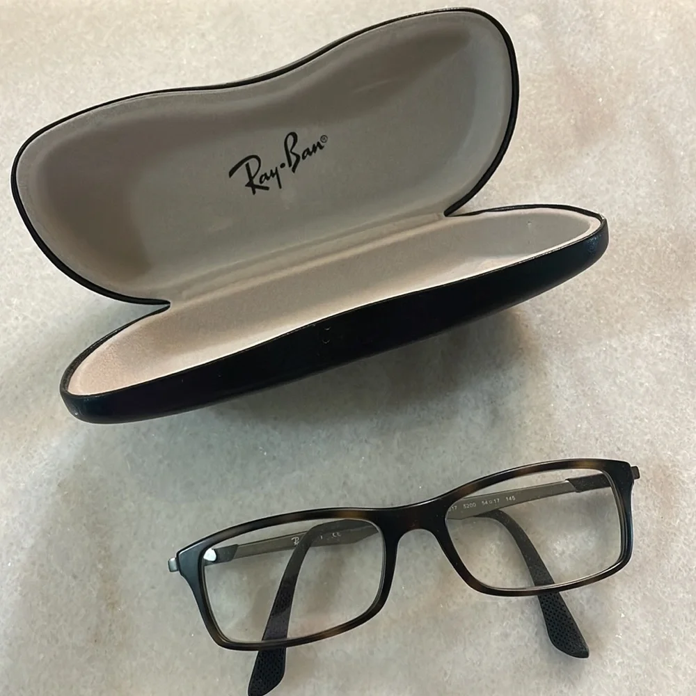 Ray-Ban RB7017 Frames Unisex RX prescription glasses brown tan plastic metal OS